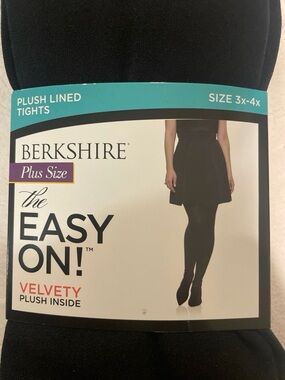 Berkshire Black Plush-Lined Plus Size Tights